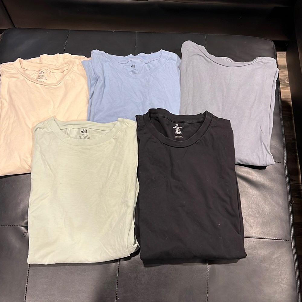 Mens H&M Long Fit Tees